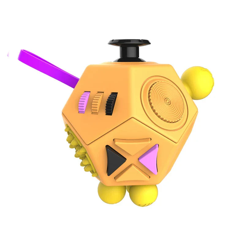 6/12 Sides Rainbow Fidget Cube | Decompression Sensory Toy for Anxiety and ADHD
