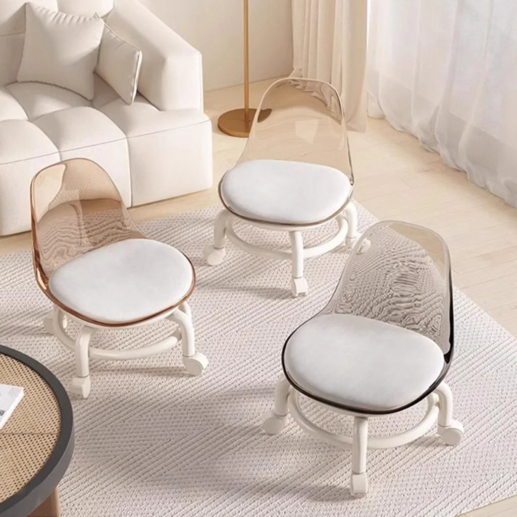 Universal wheel small stool household pulley low stool backrest strong and durable portable outdoor mobile small bench