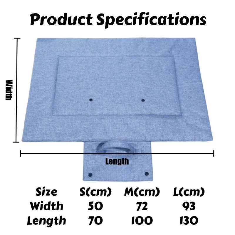 All-Season Portable Pet Bed for Outdoor & Indoor Use: Waterproof, Chew-Resistant  Mat for Dogs and Cats with Easy-Clean Design