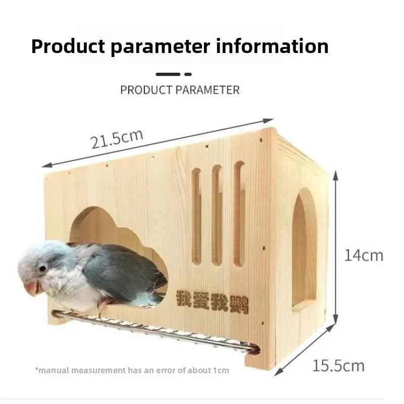Hanging Bird Nests Breathable Hatching Bird's Wooden House Pet Supplies Swallow Finch Squirrel Small Birds Animals Nests Box