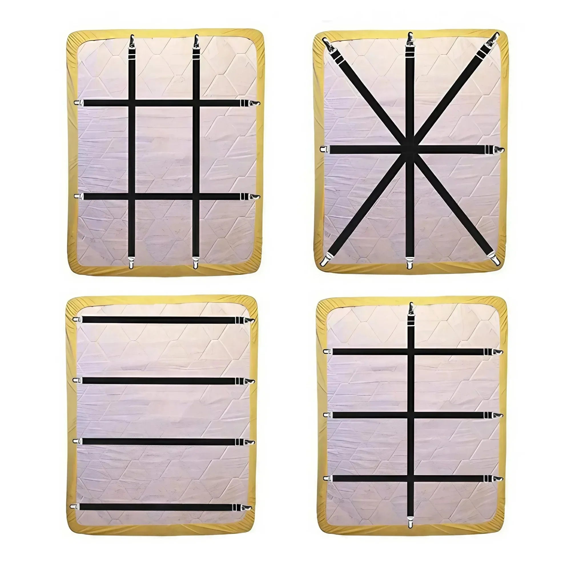 4PCS Double Clip Sheet Fasteners - Versatile Sheet Clips for Bed Sheets and Sofa Covers with Non-slip Adjustment