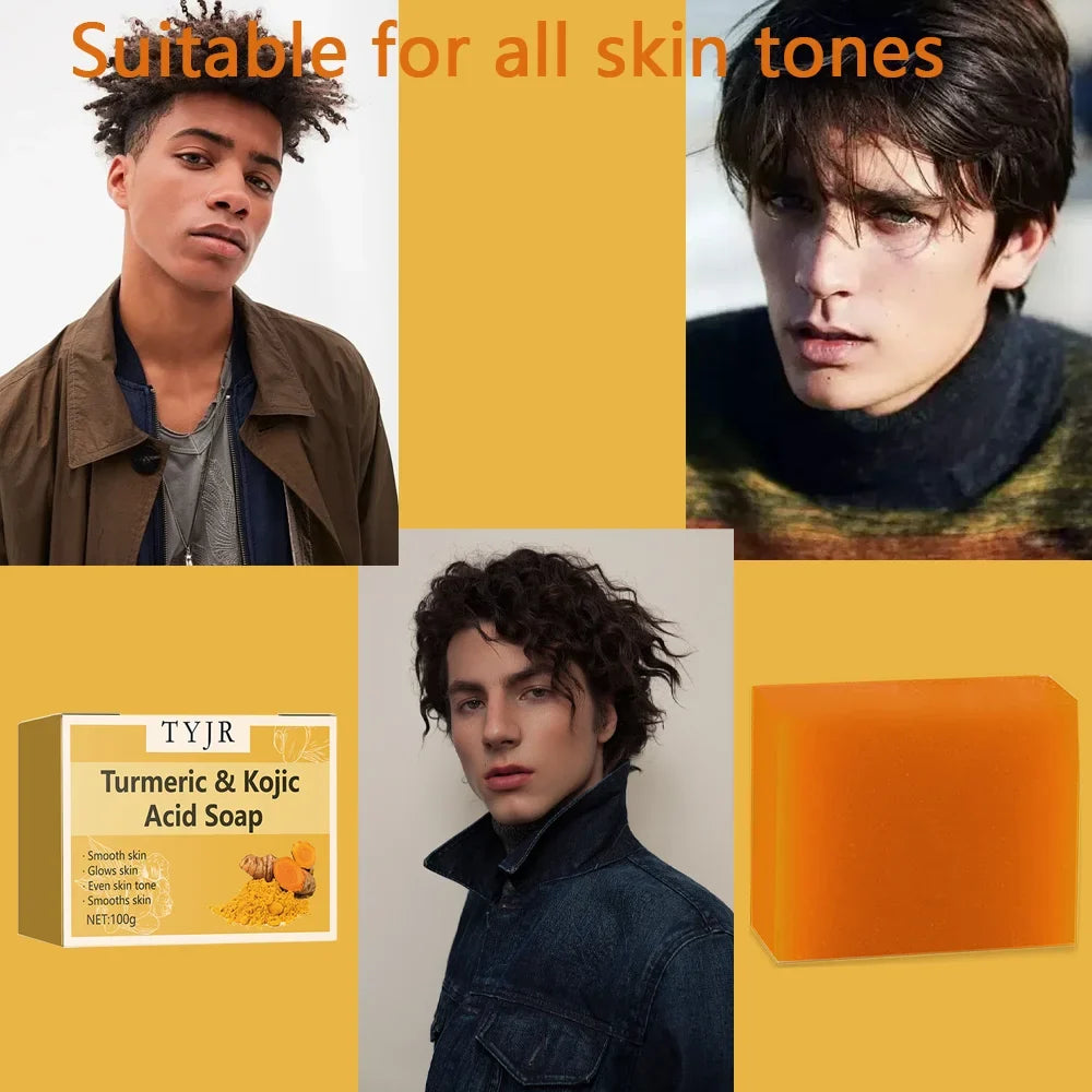 Ginger soap for cleansing, anti-acne, whitening and brightening the face, removing acne and fading dark spots, turmeric soap