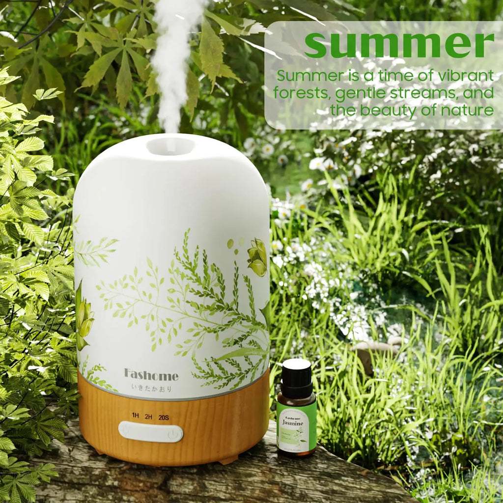Essential Oil Diffuser Ultrasonic Aromatherapy Humidifier Auto Shut Off Jasmine