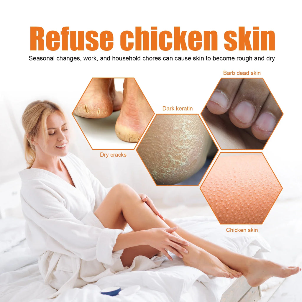 Jaysuing Foot exfoliating spray cleanses and removes dead skin to prevent dryness, nourish and moisturize foot skin care spray