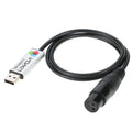 Lixada USB Lighting Console USB to DMX Interface Adapter LED DMX512 Computer PC Stage Lighting Controller Dimmer