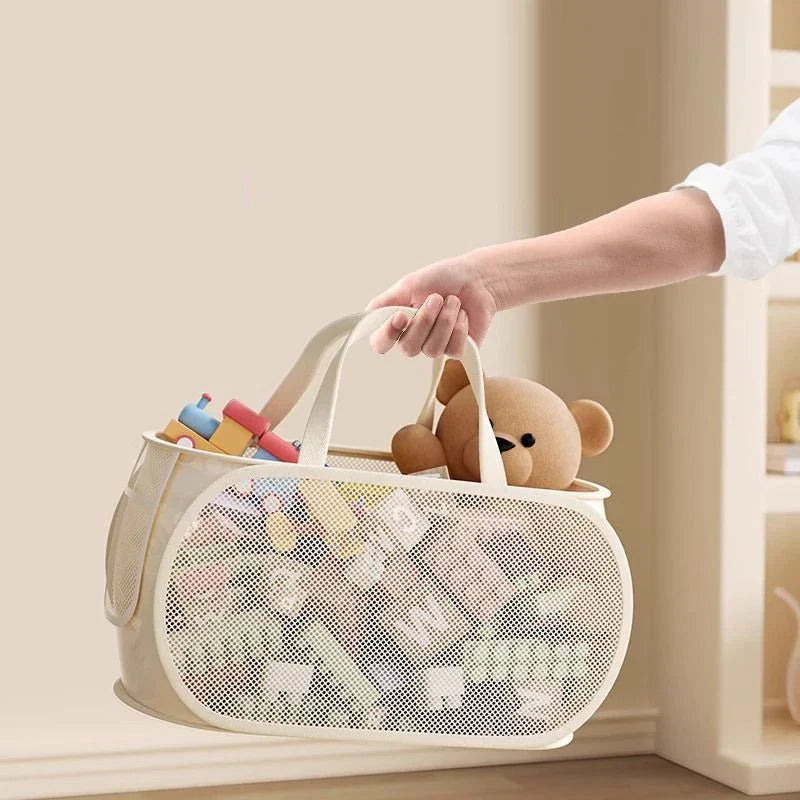 Children's Toys Storage Basket Large Capacity Laundry Basket Multifunctional Children's Dolls Breathable Storage Basket Mesh Bag