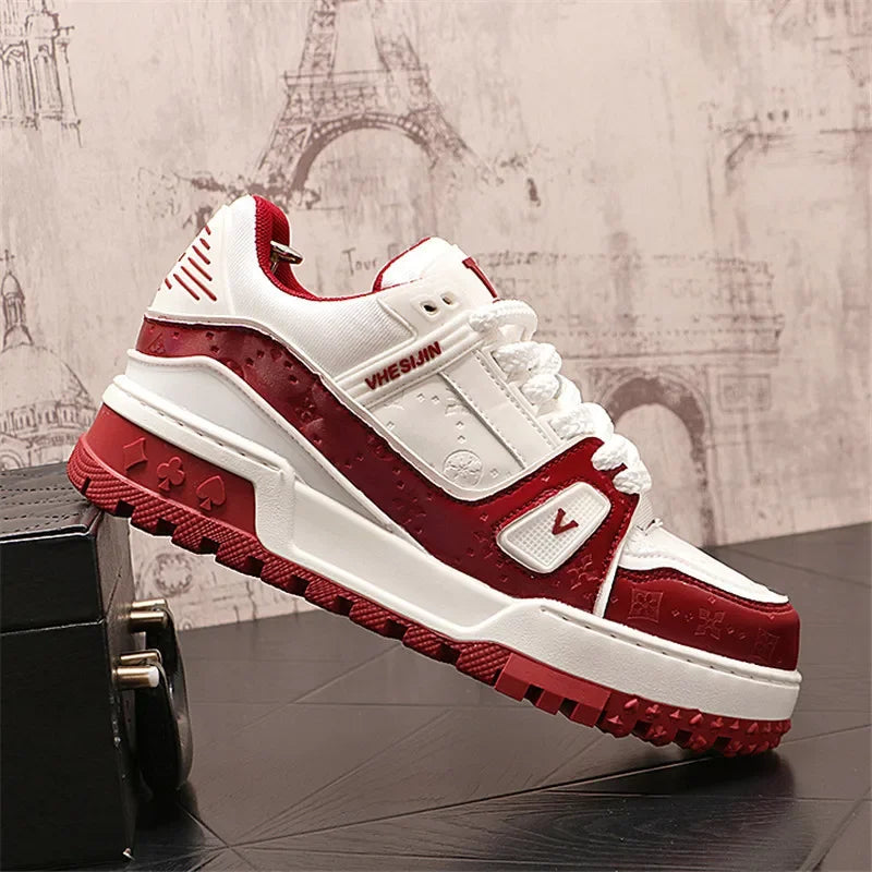 Designer Wedding Party Men Shoes Autumn Fashion Casual Sneakers Man Thick Bottom Walking Office Leisure Loafers Shoes for Men