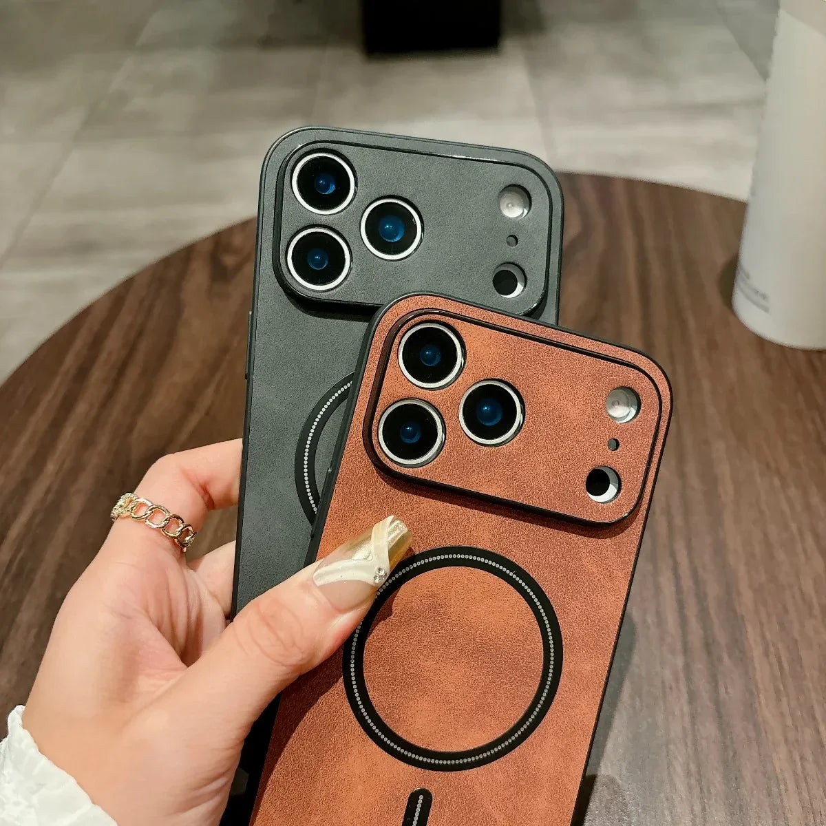 Magnetic Leather Case for iPhone 17 Pro Max 17 Air 17Pro Cover Magnet for Mag-safe Anti-knock All-round Camera Protector Shell