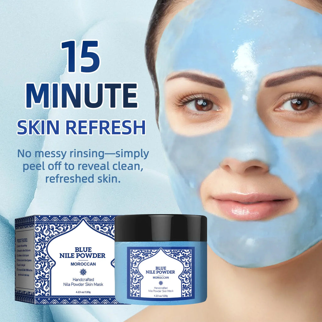 15-Min Mineral Skin Reset Mask 120g - Moroccan Lathering Powder for Face & Body, Deep Cleanse & Perilla Leaf Nourishment.