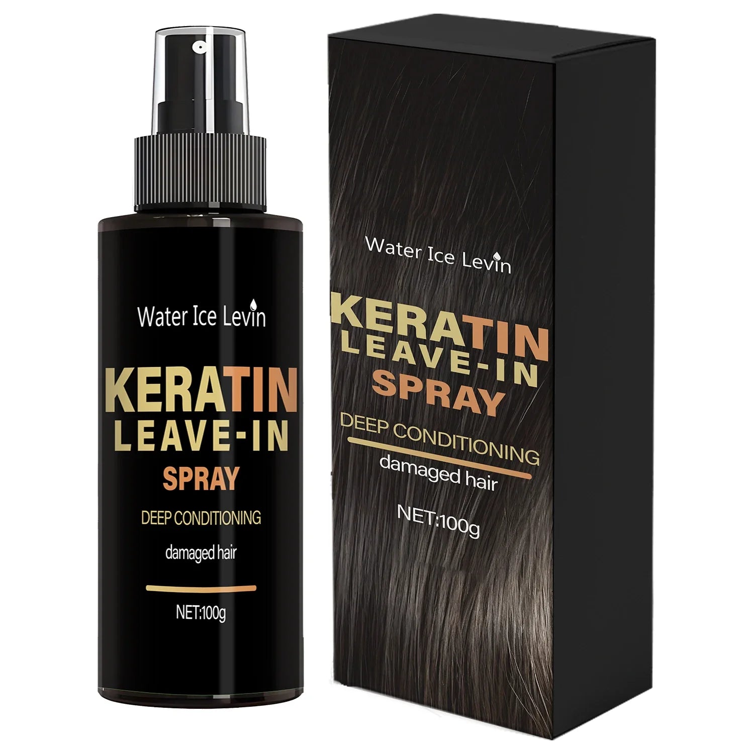 Keratin & Biotin Leave-In Spray 100g, Deep Conditioning Treatment for Damaged Hair, with Rice Amino Acids, Fast Shipping