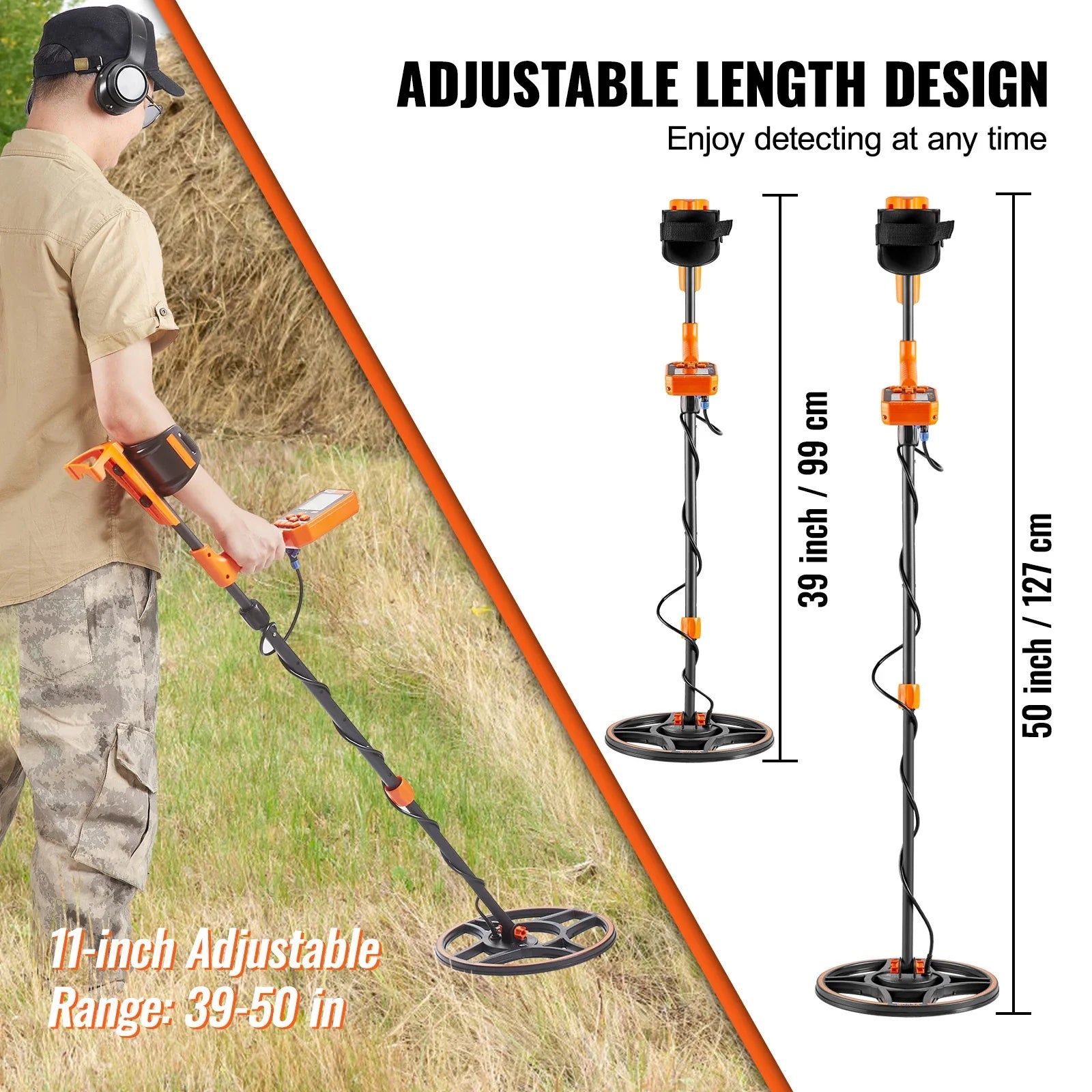 SucceBuy Rechargeable Metal Detector With LCD And IP68 Waterproof Coil