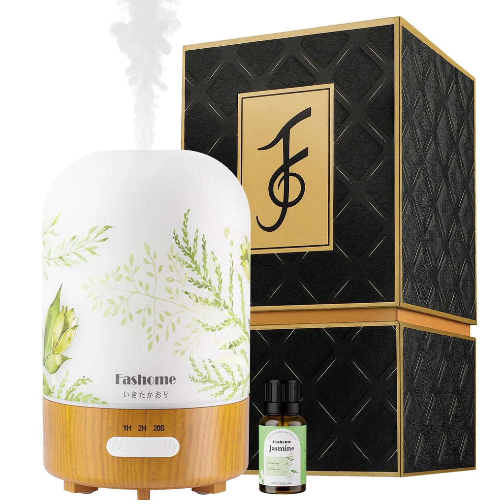 Essential Oil Diffuser Ultrasonic Aromatherapy Humidifier Auto Shut Off Jasmine