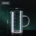 1pcs Glass Measuring Cup With Handle 250/350/500/1000ml High Borosilicate Glass Milk Coffe Measuring Mug Heat-resistant Cup