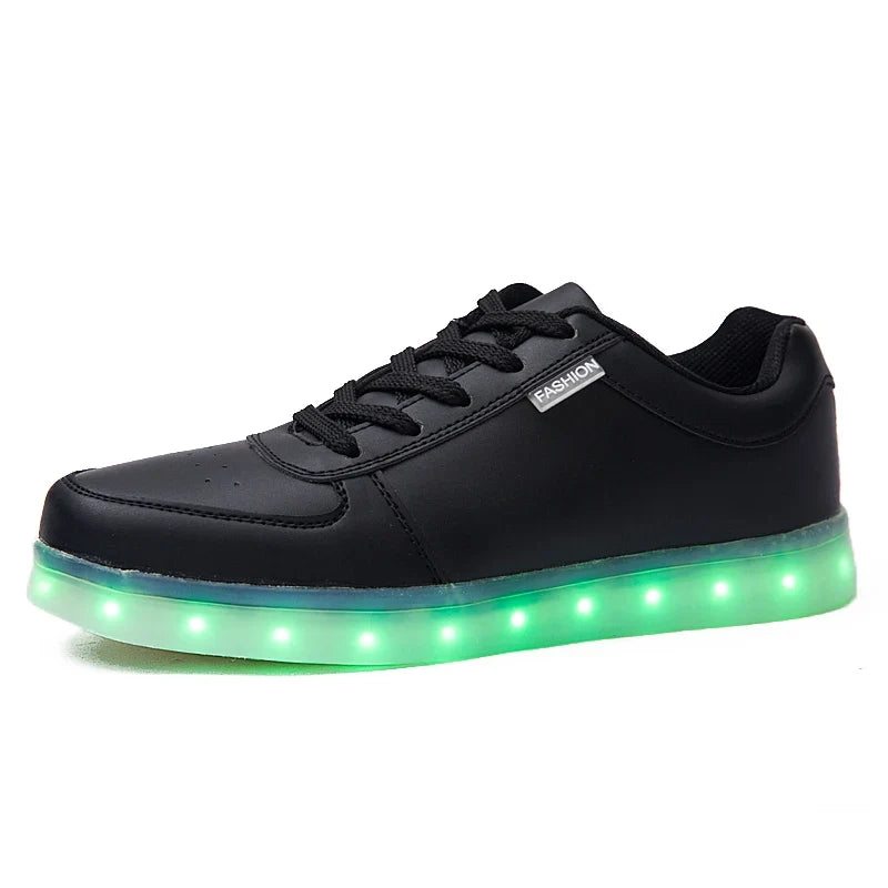 Men Shoes Glowing Light Led Women Spring Fashion Casual Sport Lamp Party Golden Silver Boots Luminous Dancing Flats Sneaker