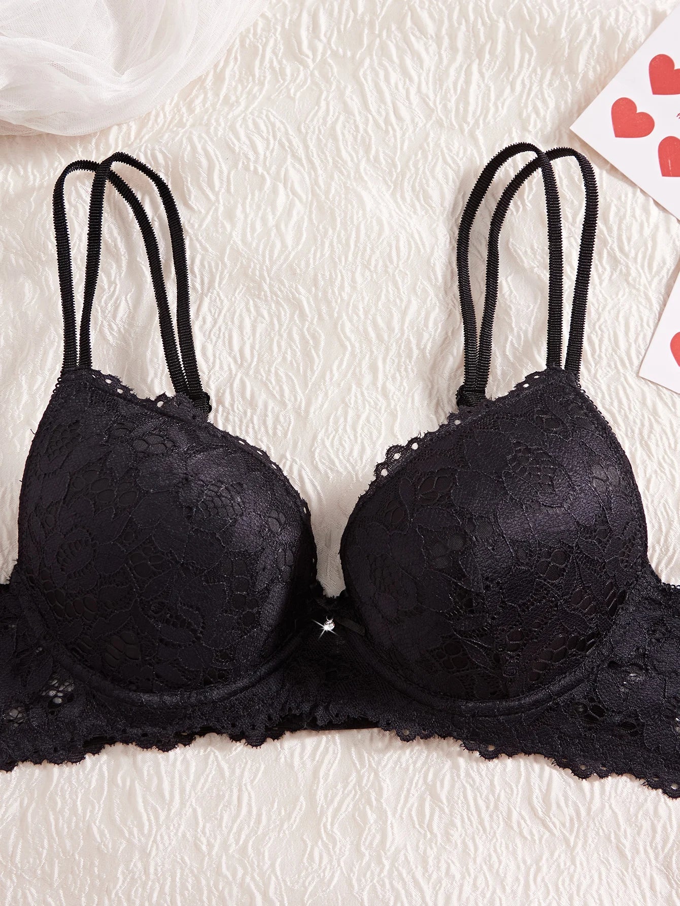 6-Piece Set Lace Women's Underwear Set No Lining Lace Push up Bra Comfortable Fitting Sexy Mesh Lace Panties Women's Bra Set