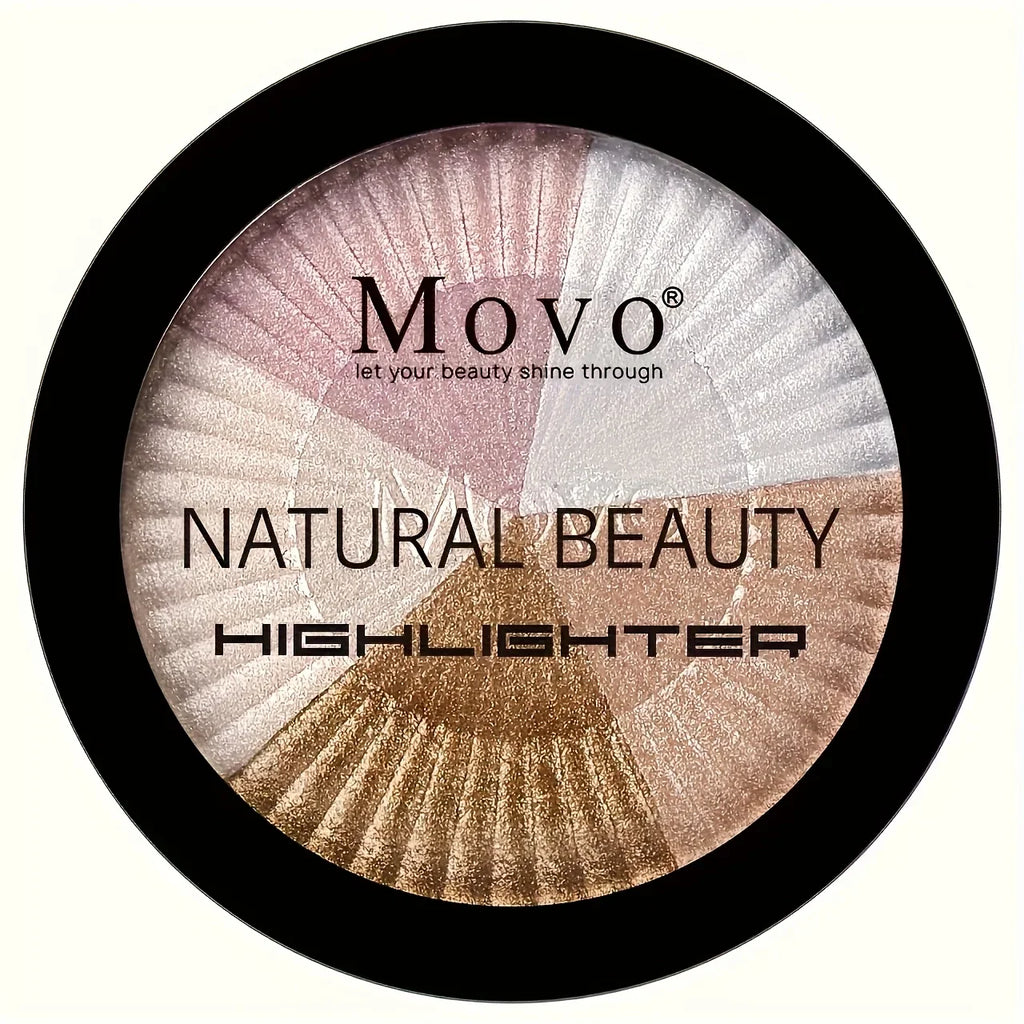 2pcs 5 Colors Highlighter Powder Palette With Pearly Shimmering, Shimmer Glitter Highlight Contouring Palette,