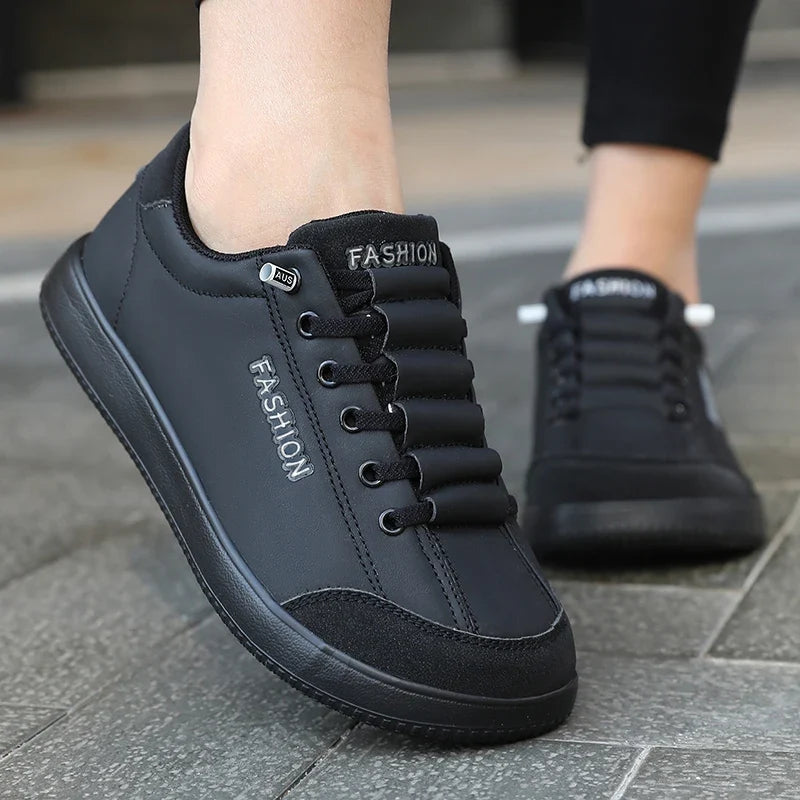 Women Casual Sneakers Shoes Anti-slip Low-top Outdoor Sports Shoes Women Lace-up Comfortable Flat Breathable Walking Shoes Women