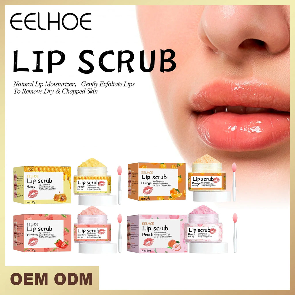 Watermelon Peach Lip Scrub: Moisturizes lips, replenishes moisture, reduces and improves dark circles around the mouth.