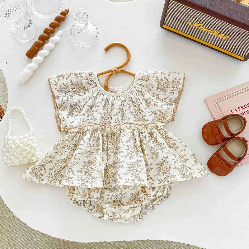 0-24m Baby Clothes Summer Baby Girl Bodysuit Floral New Female Baby