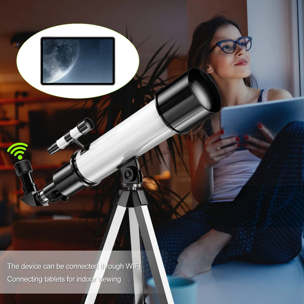 4K HD Telescope Eyepiece Camera Portable WiFi Wireless Birdwatching Electronic Eyepiece Connected To Mobile Phone and PC