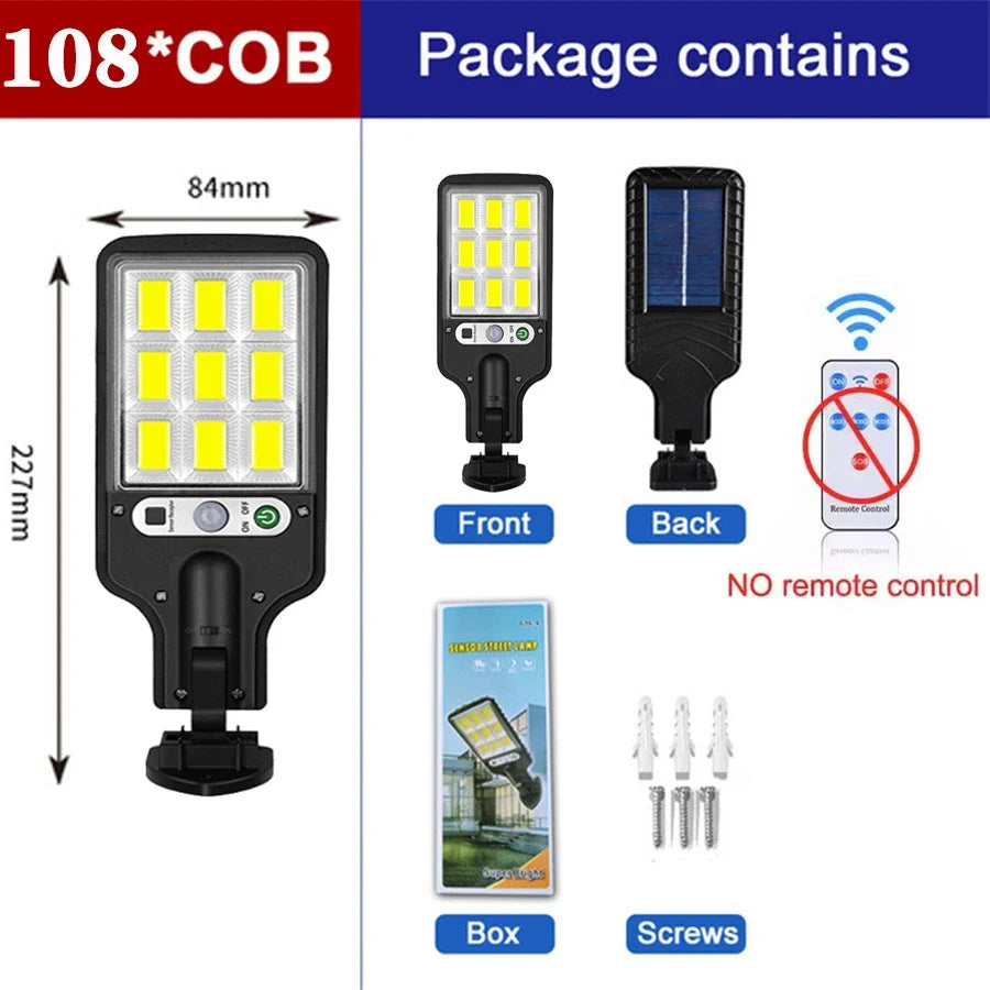 Solar Light Outdoor,PIR Motion Sensor Security Lights Street Garden Lamp Wall Lamps Waterproof With 180° Outside