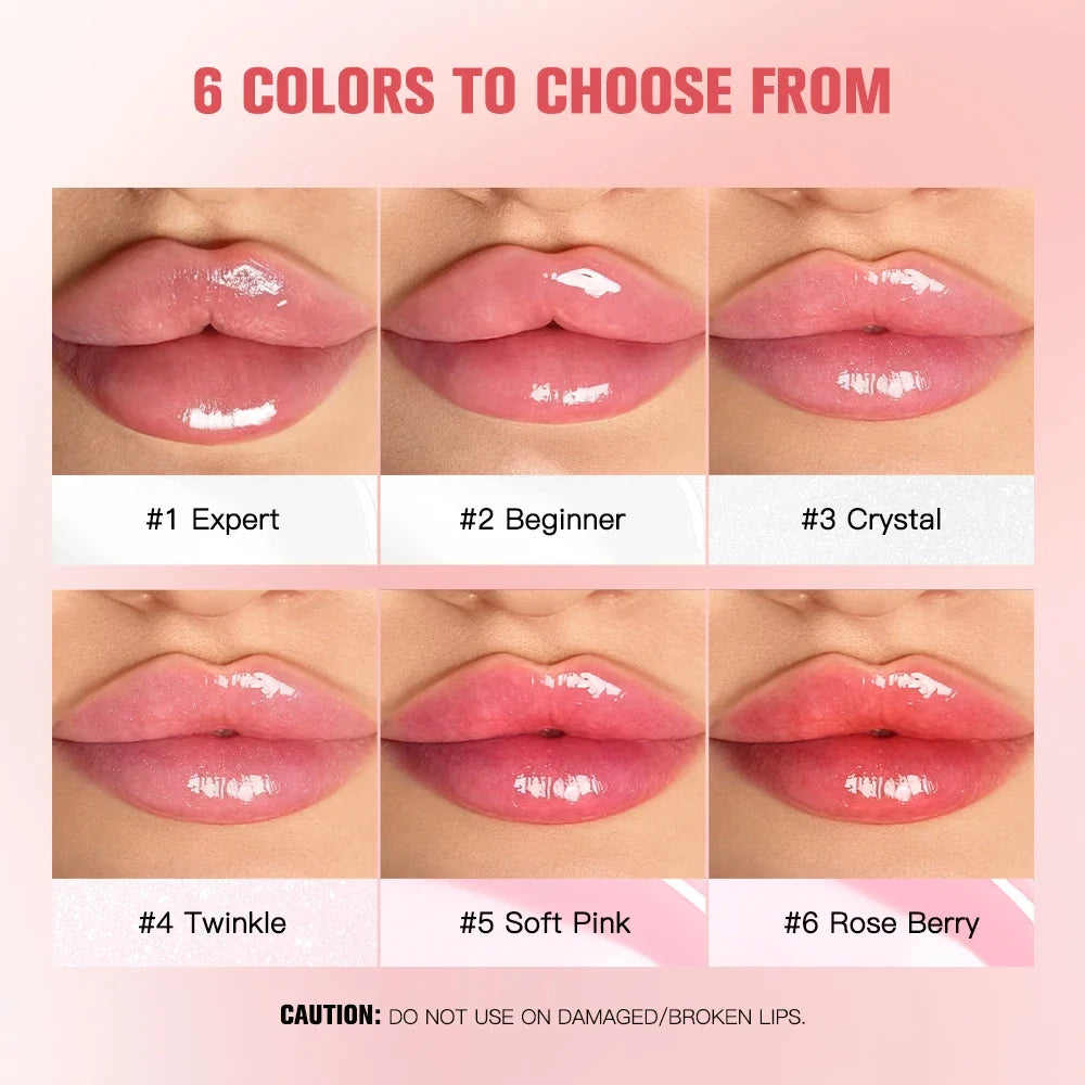 Lakerain Lip Plumper Moisturizing Lip Gloss Transparent Plump Lips Care Lip Stuffer Gift Korean Cosmetics