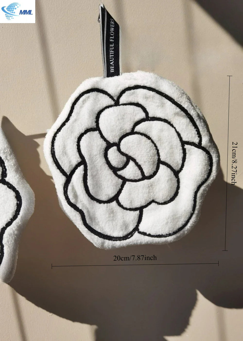Skin-friendly soft hanging double-layer thickened quick-drying absorbent hand towel, kitchen and bathroom dual-use face towel