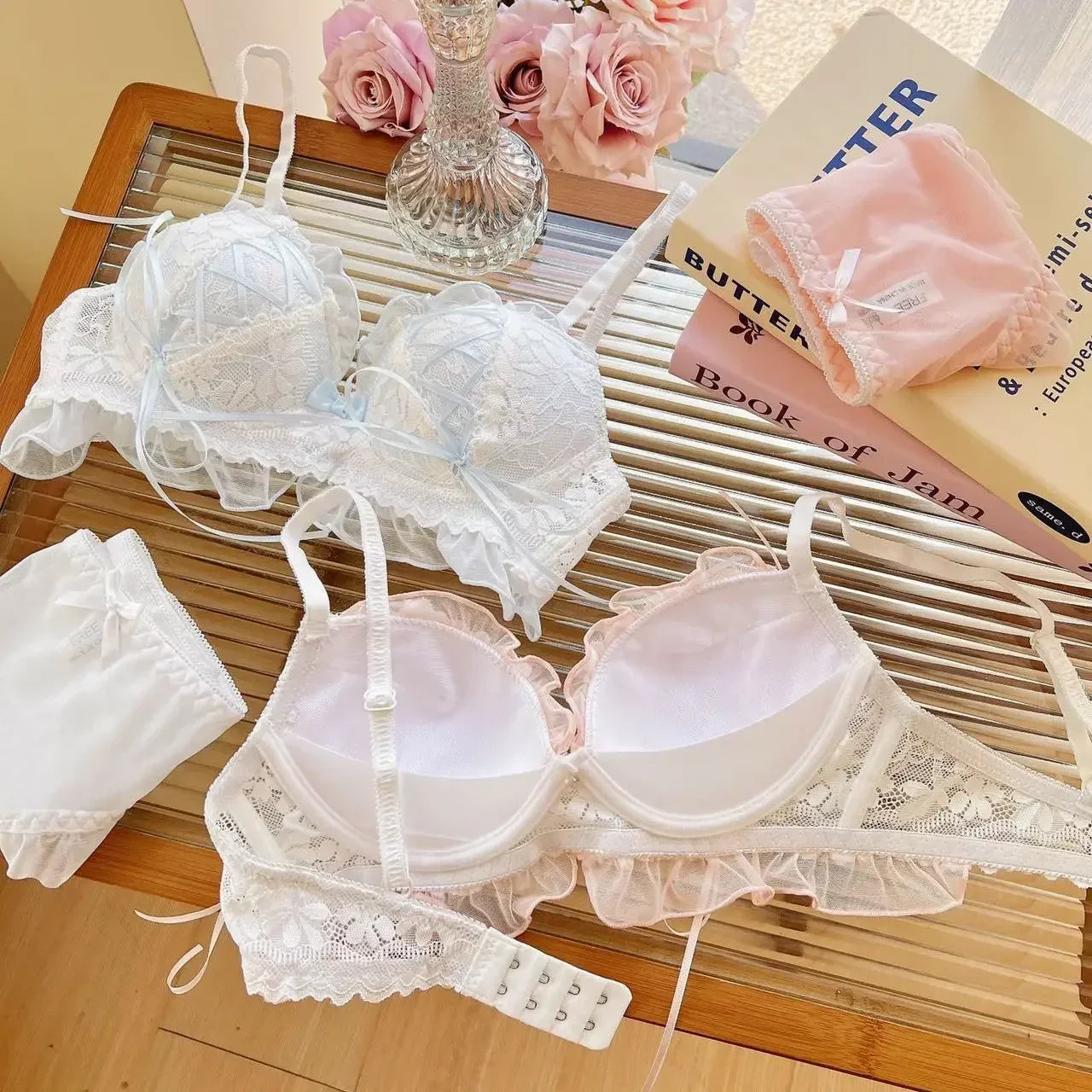 Japanese Style Lolita Princess Wind Lace Lace Lingerie Design for Girls Push-up Bra Women Underwear  Push Up Bra