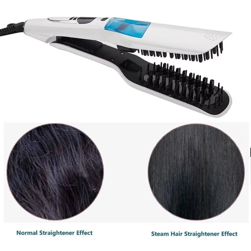 LCD Display Steam Hair Straightener PTC Heated Scalable Electric Hair Straightener Fast Heating Frizz-Free
