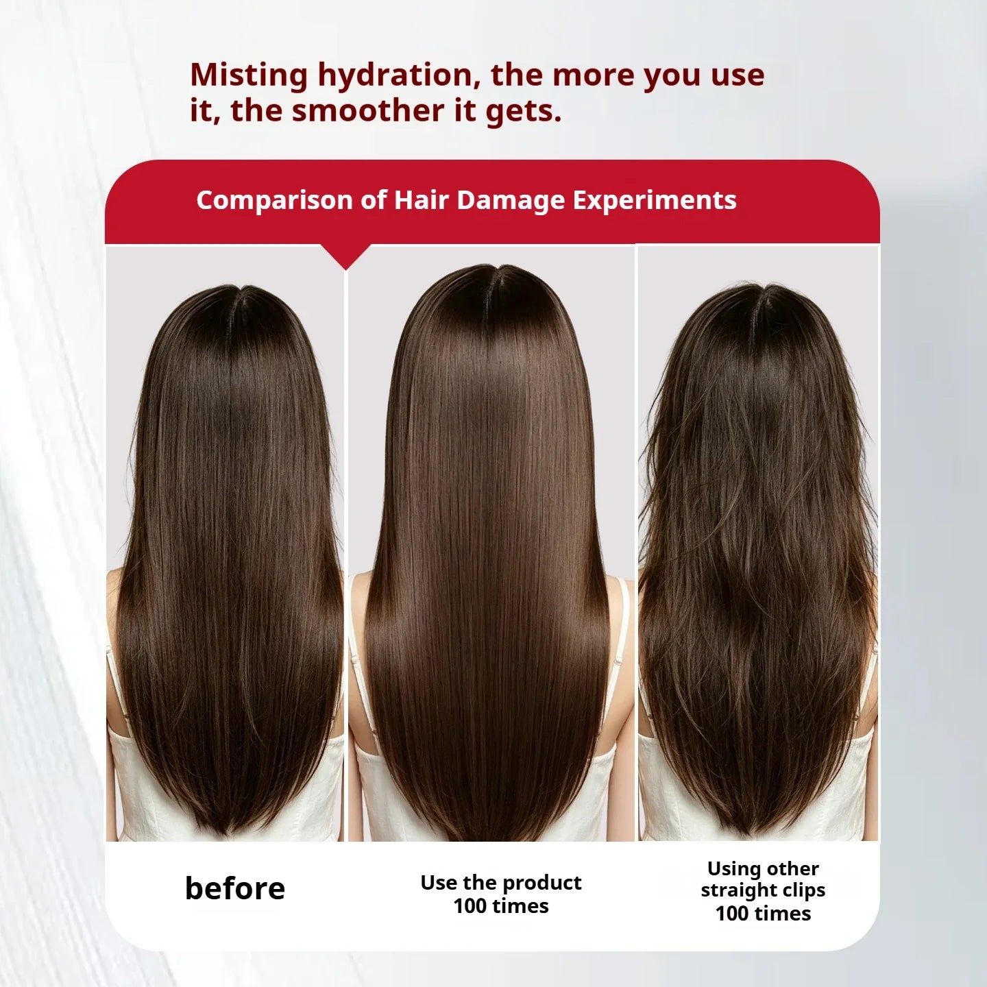 Steam Hair Straightener, Steam Sesh, Reduces Damage, Nourishes Hair & Expedites Straightening, Flat Iron with Press Smooth