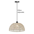 Rattan Chandelier Lampshade Natural Weaved Wicker Pendant Light for Home Restaurant Decor Rattan Hand-Woven Bamboo Lampshade
