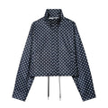MUJER Polka Dot Bomber Jackets for Women Oversized Cropped Jacket Woman Long Sleeve Women's Jacket Fashion Winter Coat Female