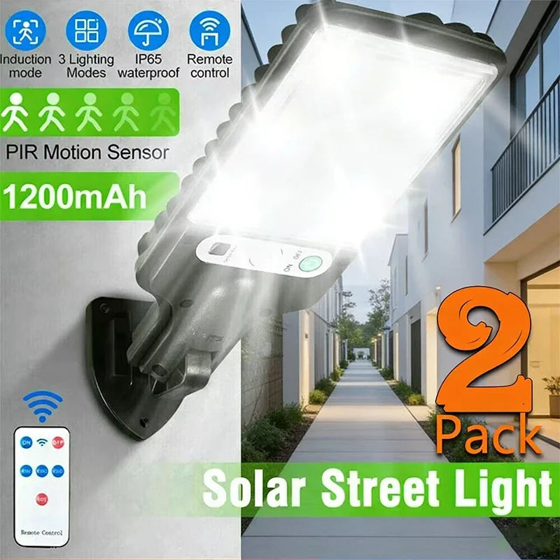 Solar Light Outdoor,PIR Motion Sensor Security Lights Street Garden Lamp Wall Lamps Waterproof With 180° Outside