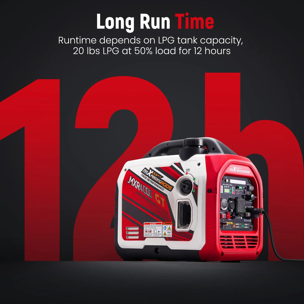 Maxpeedingrods 4KW Portable Dual Fuel Generator Inverter LPG Gas Bluetooth