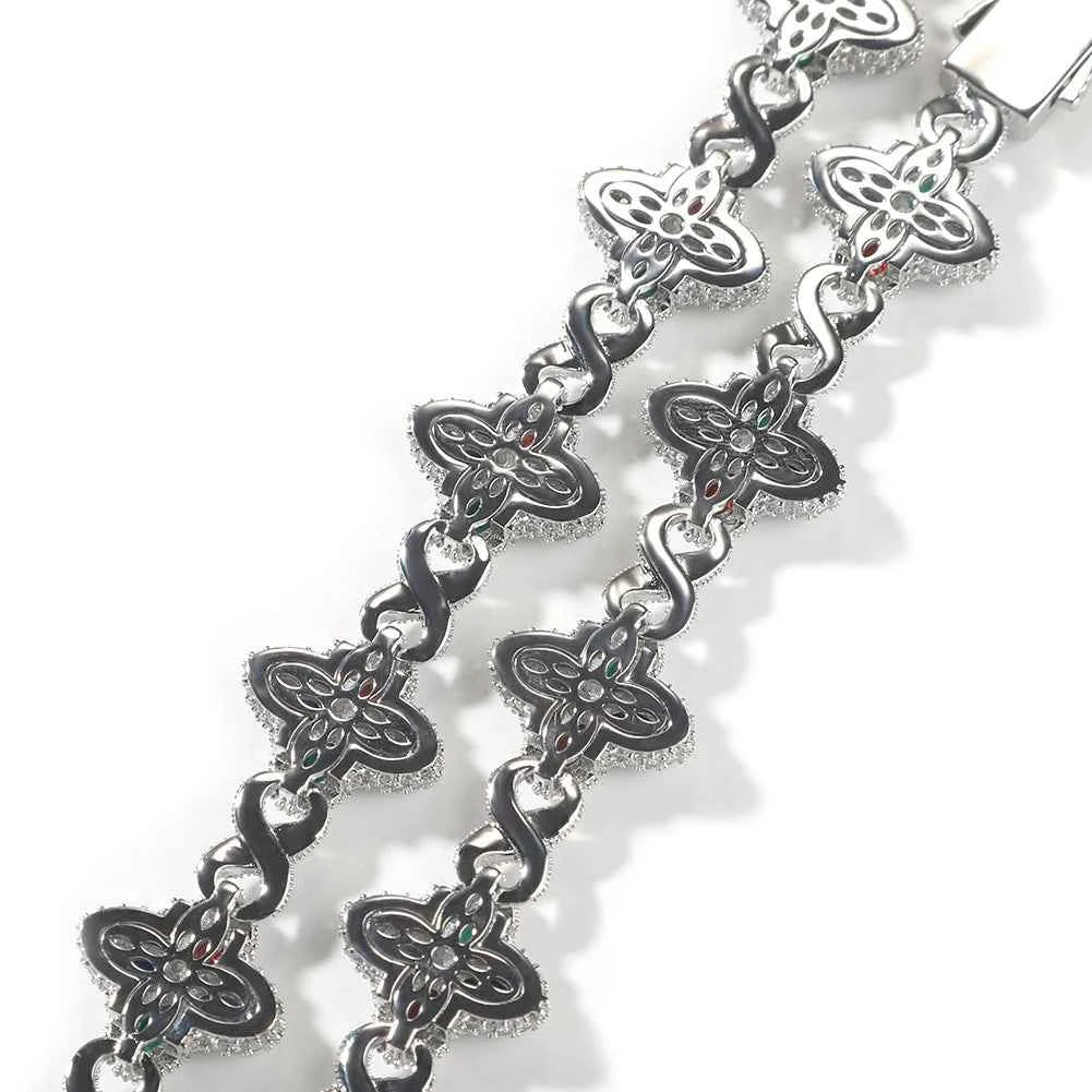 Floral Bracelets with Infinity Link Chain