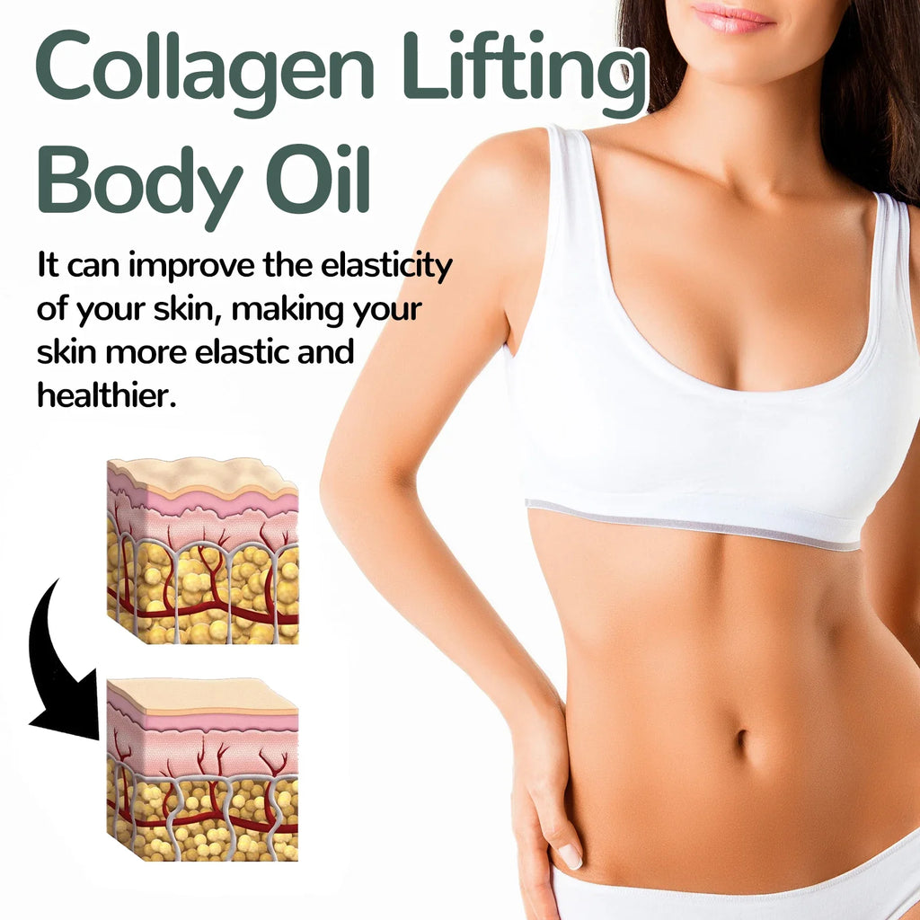 Collagen Firming Body Oil 100ml Enhance Skin Elasticity & Tighten Deep Hydration Moisturizing Refreshing Rosemary Non-Greasy Oil