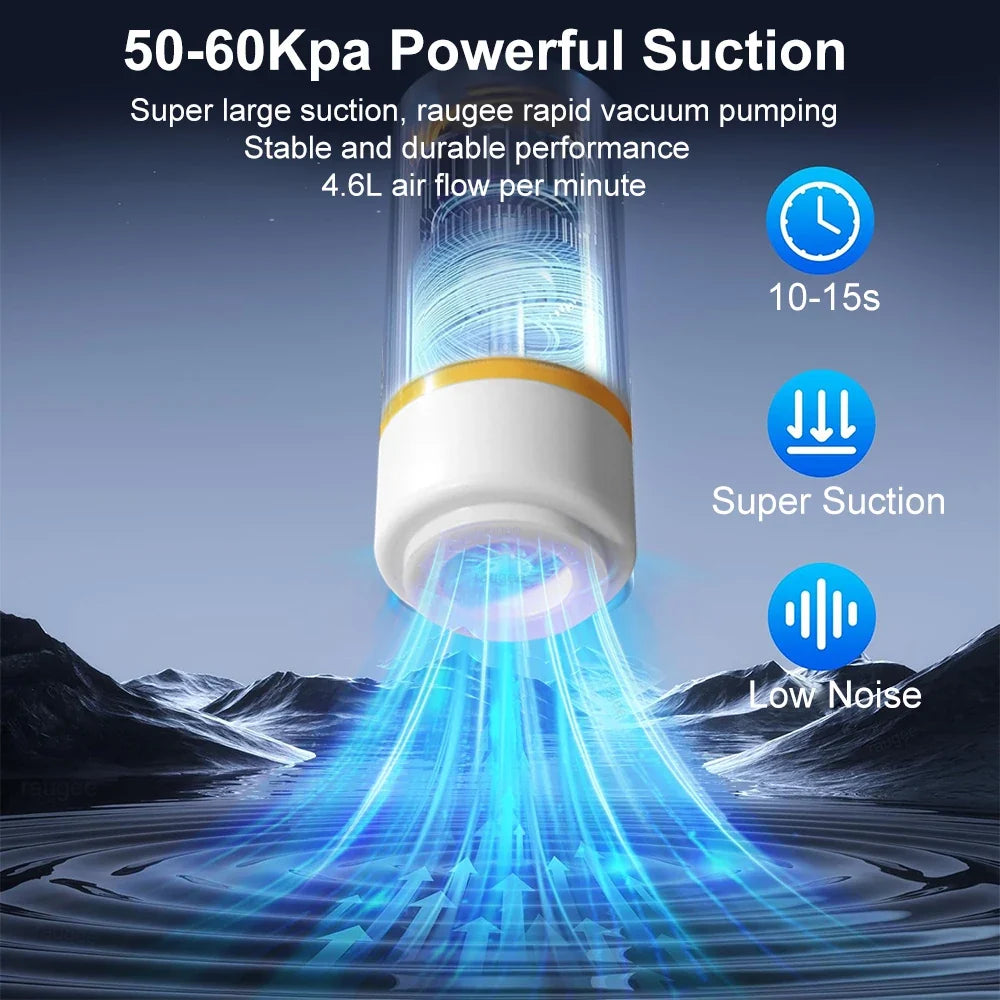 Mini Vacuum Air Pump USB Rechargeable Automatic Vacuum Compression Machine for Food Preservation Storage Bag Electric Air Pump