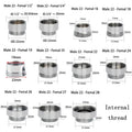 1Pcs Lots M22 to M20 M18 M28 Thread Stainless Steel Connectors Faucet Joints Kitchen Water Tap Adapter Water Purifier Accessory
