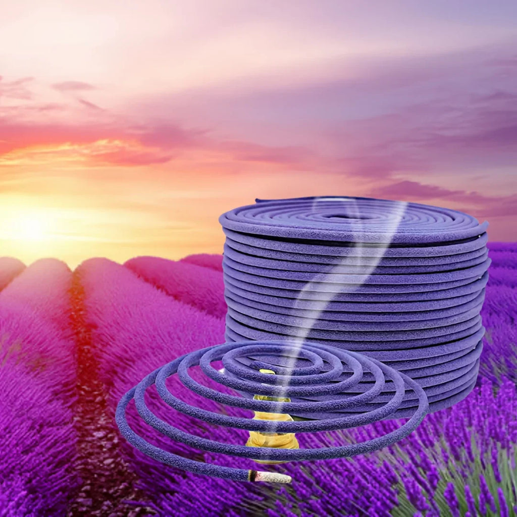 Lavender Lemongrass Aromatherapy Coils Fragrance for Patio, Porch, Poolside, Camping Garden Home Decor, Outdoor Incense Coils