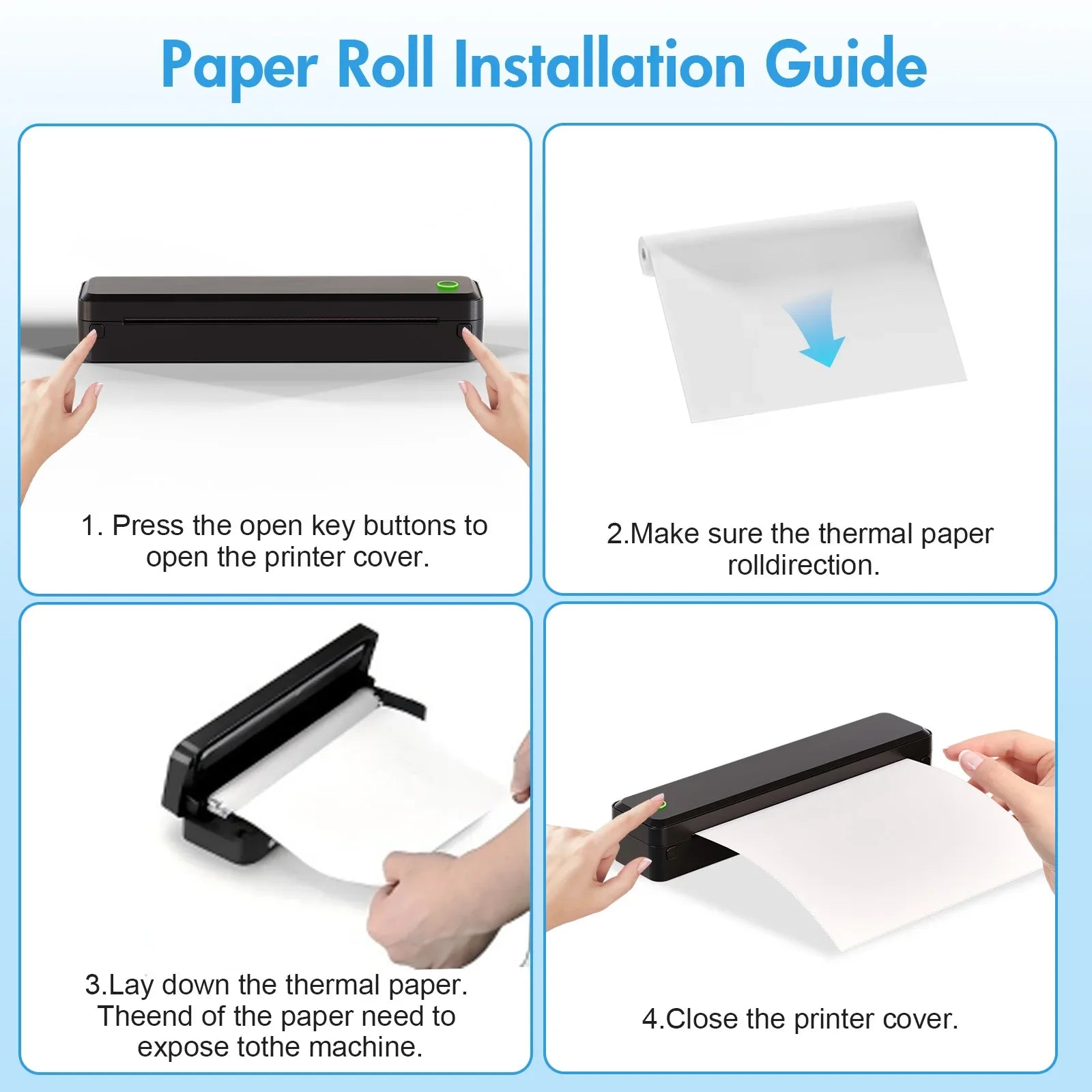 TakeYou Portable Wireless Inkless Thermal Label Printer
