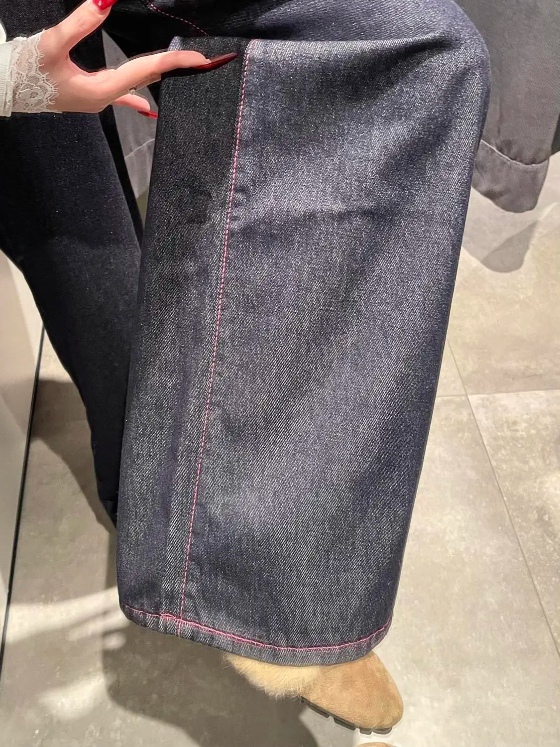 Women's Jeans Women's Pants Low Rise Flare Washed Denim Casual Summer Style Tummy Control Long Leg Straight Wide Leg