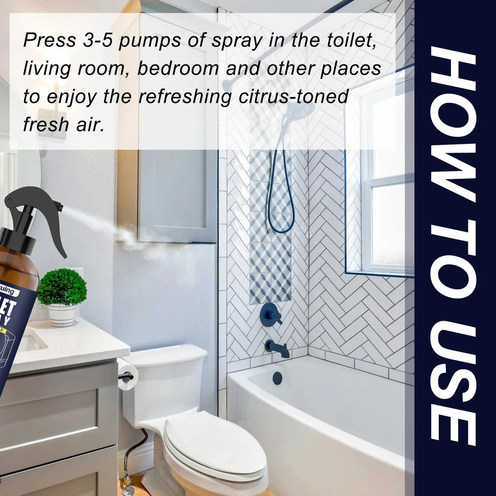 Bergamot Bathroom Deodorizer Spray Multi-functional Air Freshener for Kitchen Bedroom Interior Household Air Purification Spray
