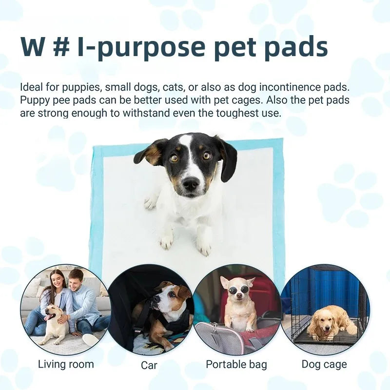NEW Absorbent Dogs Diapers Disposable Puppy 20/40/50/100PCS Training Pee Pads Quick Dry Surface Mat Clean Cushion Dog Supplies
