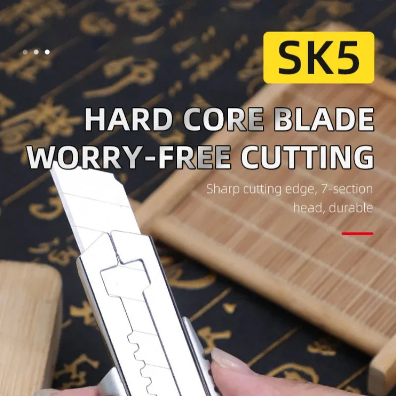 Art Knife Heavy Duty All Steel Thickened Large All Stainless Steel Wallpaper Knife Industrial Grade Durable Tool Holder
