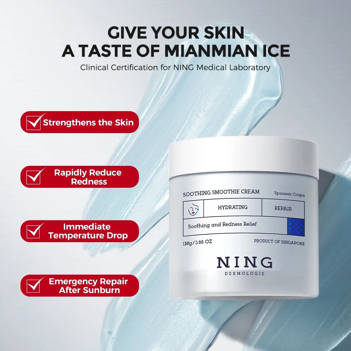 After-Sun Cooling Gel Cream – Soothing Hydration Moisturizer with Probiotics + Ceramide, Oil-Balancing Care
