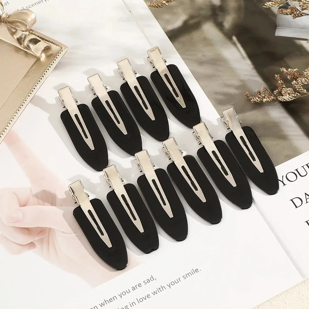 12Pcs Elegant Shiny With Pearls , Imitation Diamonds, Plastic Rhinestone Leaf Hair Clips Solid Romantic Party Hair Decorations