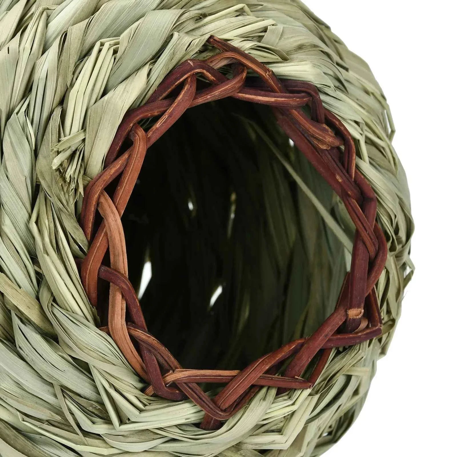 Creative Outdoor Hanging Bed Bird House Unique Handmade Weaving Bird House Gardening Decoration Bird Nest Bird Cage Shelter