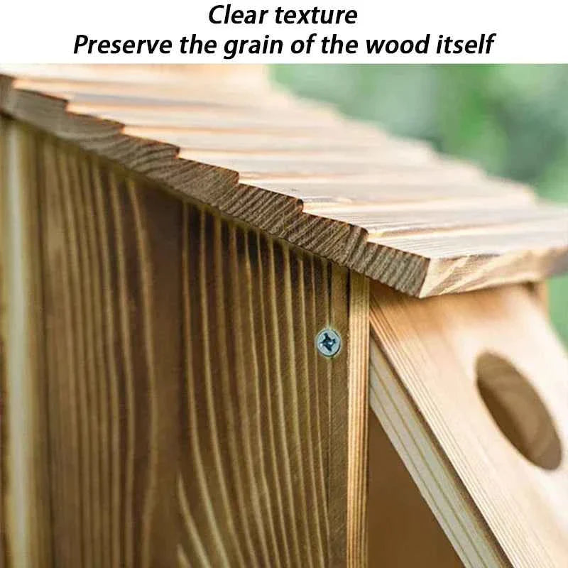Wooden Bird House Outdoors Garden Decorative Bird Nests Tree Pine Wood Birds Cages Cheap Small Parrot Nesting Pet Supplies