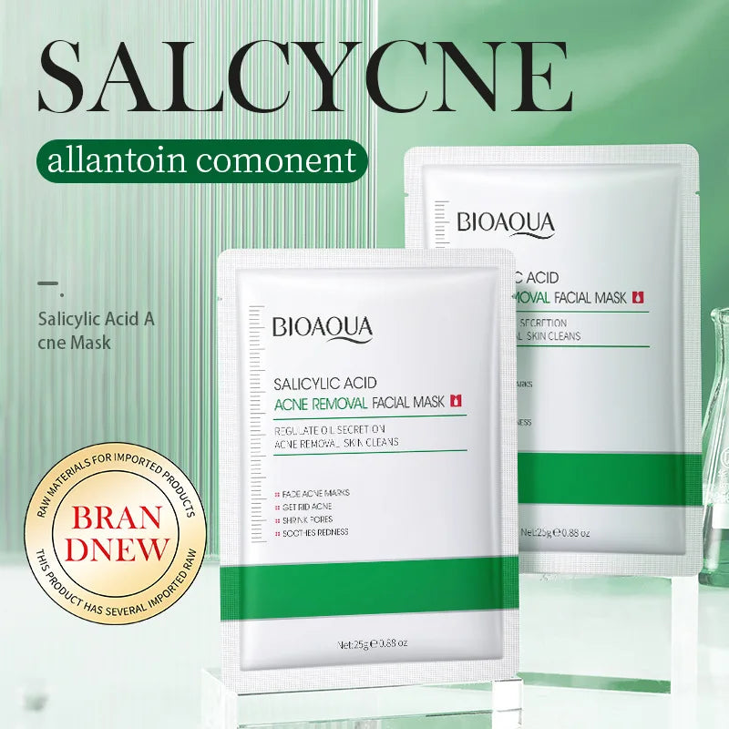 BIOAQUA Salicylic Acid Acne Removal Facial Masks Moisturizing Anti-Aging Nourishing Anti Acne Face Mask Skin Care Products