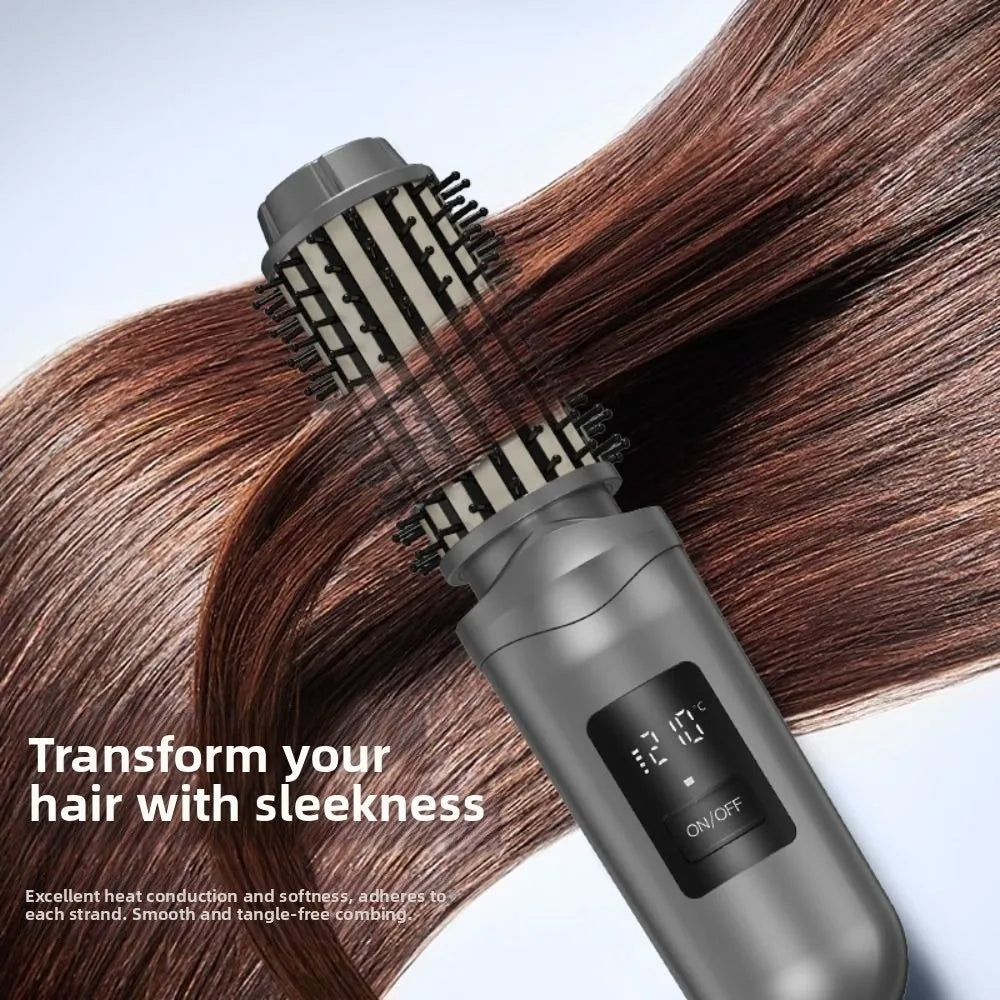 Hot Cordless Ionic Hair Straightener Brush USB Rechargeable Portable Straightener Curler Anti Damage 2 in 1 Hot Comb Hair Care